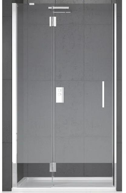 Novellini Louvre G draaideur voor nis 78/81x195cm links mat chroom/helder LOUVNG80LS1B