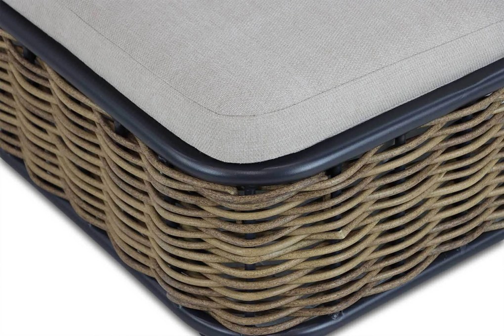 Lifestyle Garden Furniture Nice Ligbed Verstelbaar Aluminium/wicker Grijs
