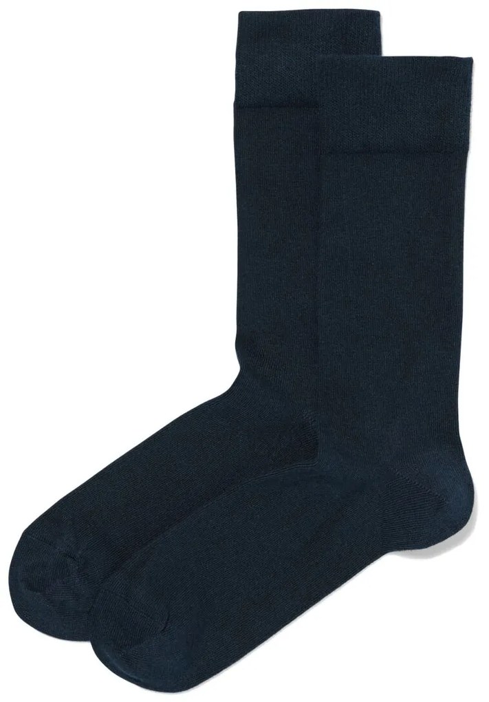 HEMA Herensokken Met Bamboe - 2 Paar Donkerblauw (donkerblauw)