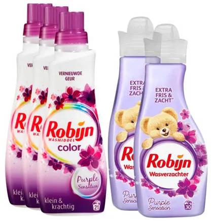 Klein & Krachtig Color Purple Sensation wasmiddel en wasverzachter - 63 wasbeurten - vloeibaar