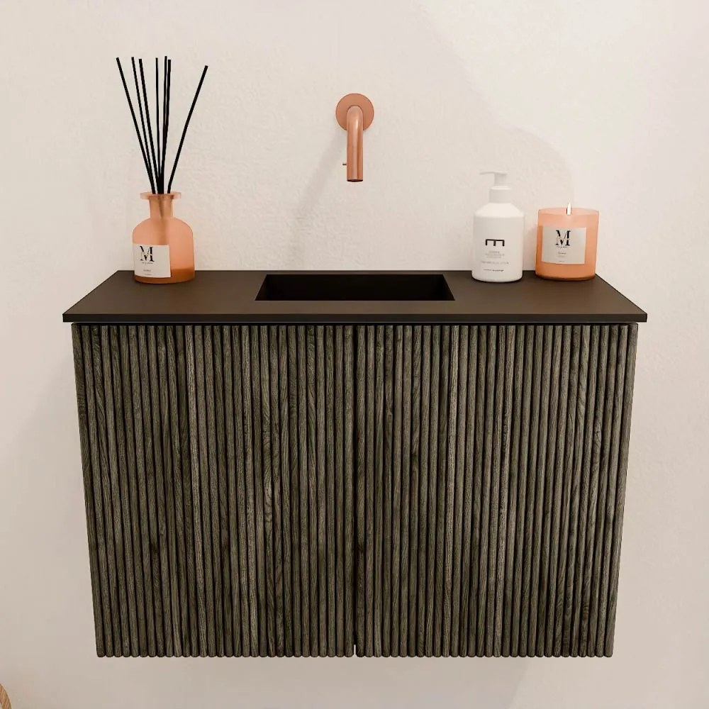 Mondiaz Joya 60cm toiletmeubel shadow met wastafel faye midden zonder kraangat urban