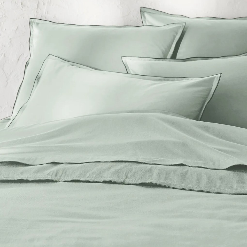 Dekbedovertrek in gewassen satijnkatoen, Victor, effen