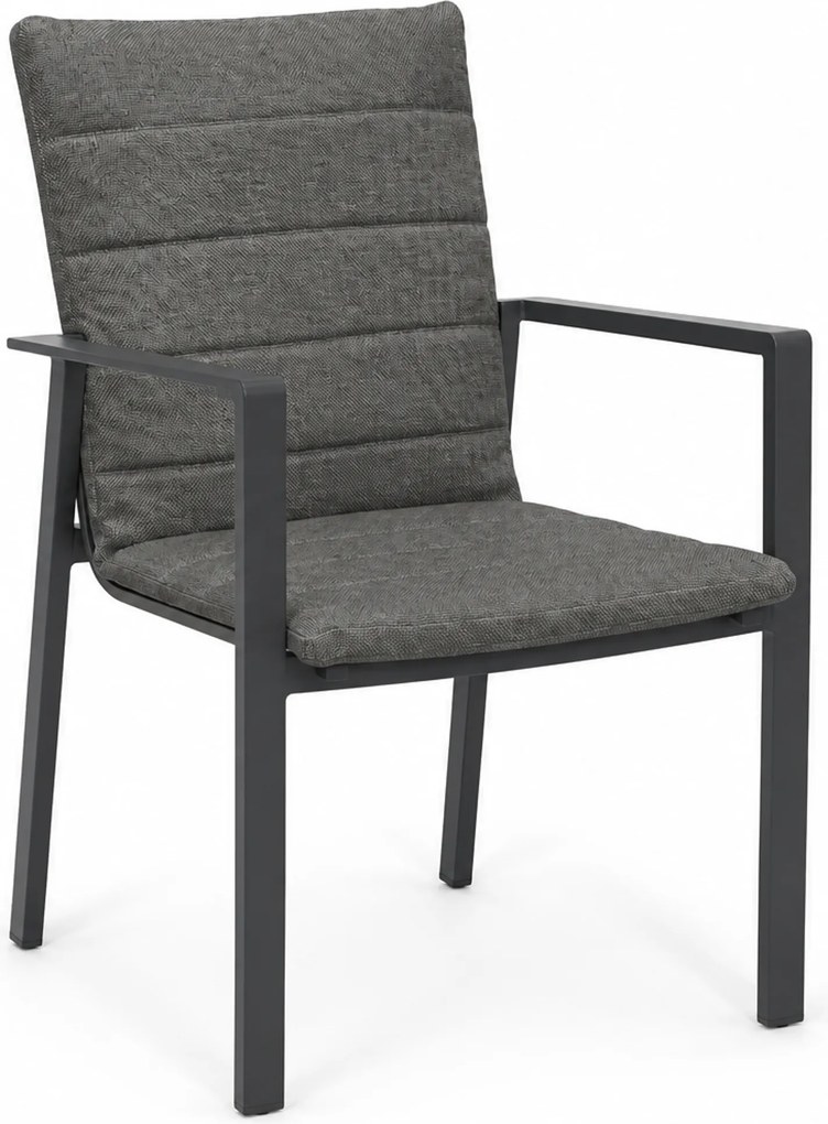 Tuinstoel Aluminium Grijs-antraciet Lifestyle Garden Furniture Timo antraciet/dark grey