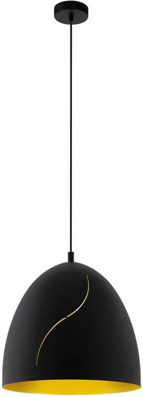 EGLO hanglamp Hunningham 40,5 cm - zwart/goud - Leen Bakker