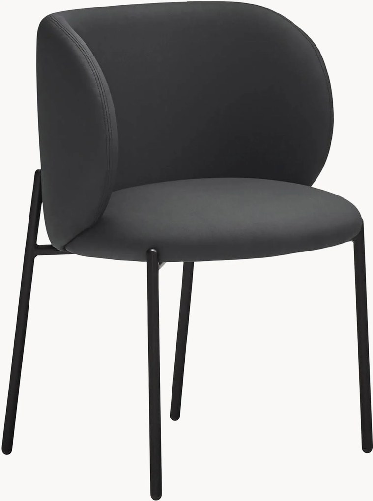 Kunstleren eetkamerstoelen Mogi, 2 stuks