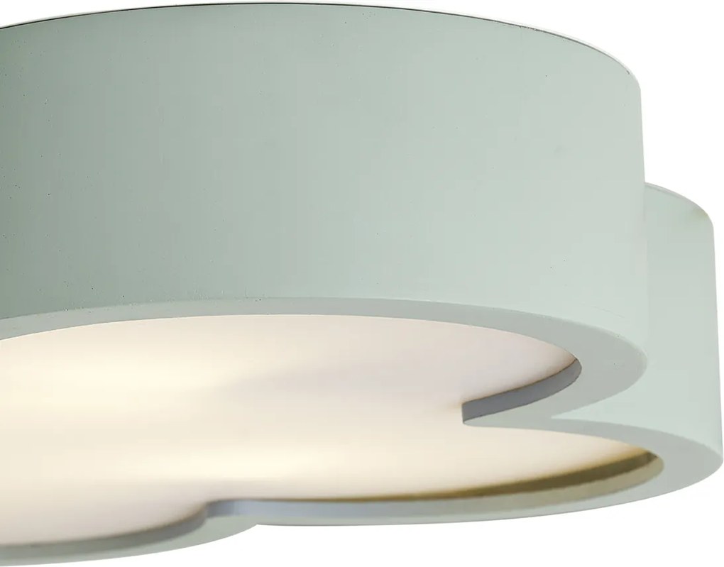 Kinder plafondlamp groen met wit - Lucille