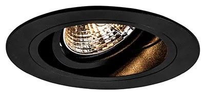 Ronde inbouwspot zwart verstelbaar - Chuck 70
