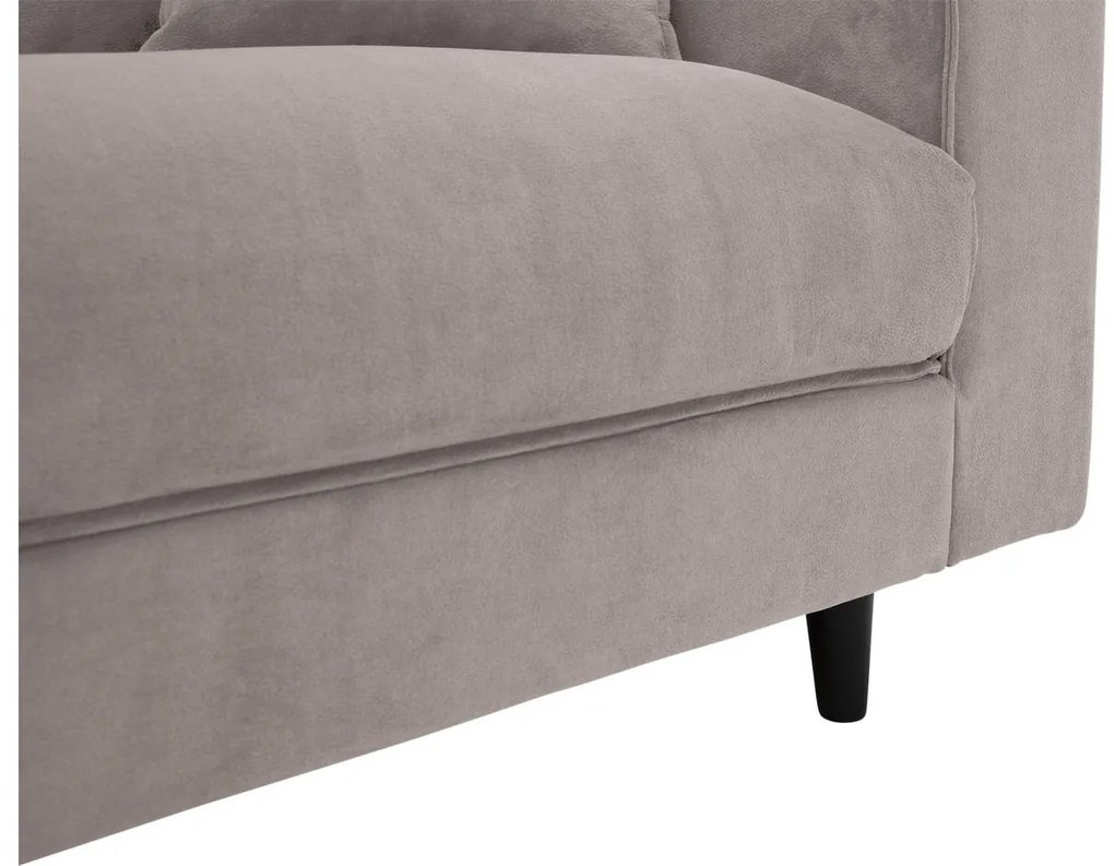 Goossens Bank Jonas beige, stof, 2,5-zits, urban industrieel met ligelement links