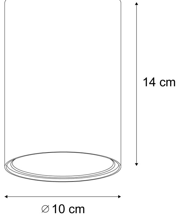Moderne opbouwspot beige GU10 50mm rond - Deep