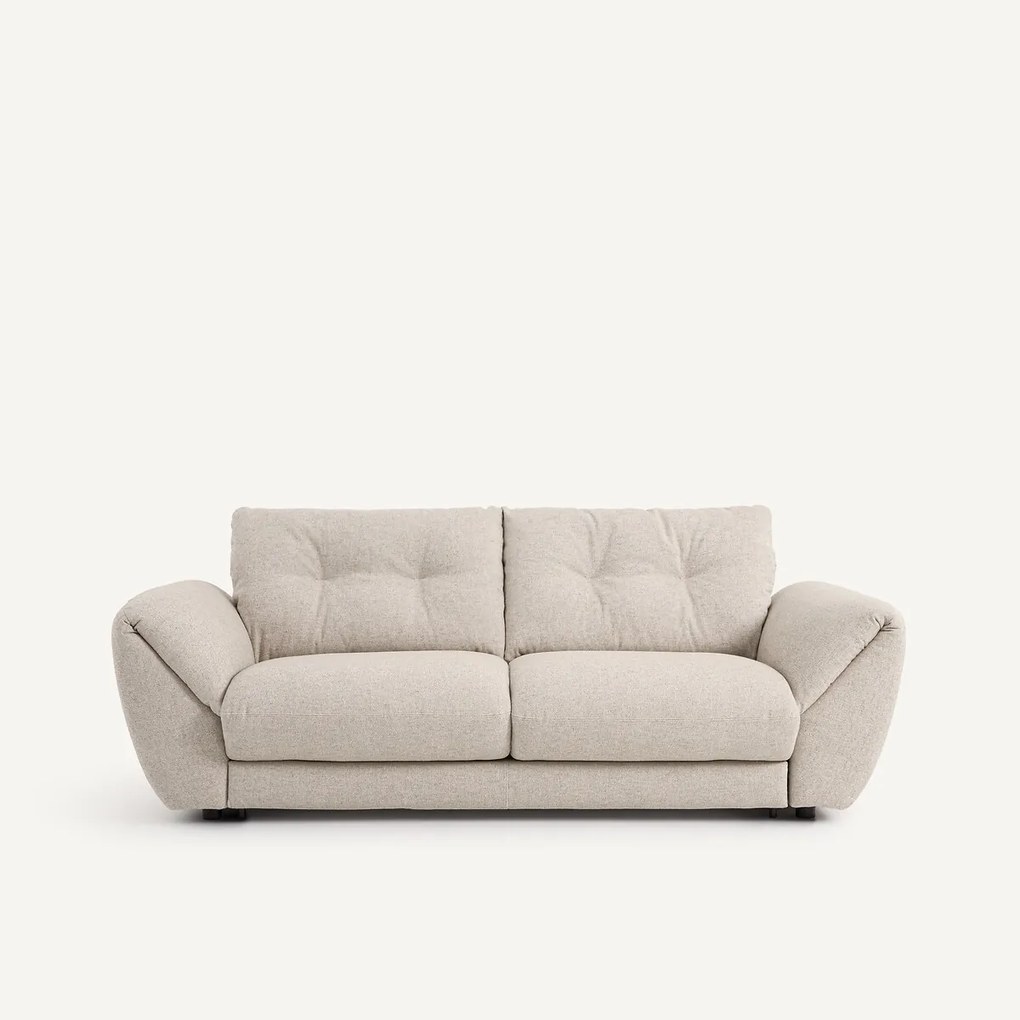3-zits slaapbank van gestructureerde viscose en linnen, EDGAR