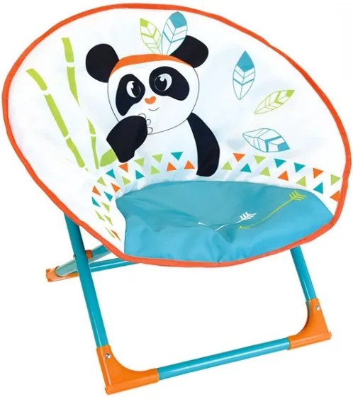 Kinderstoel Moonchair Panda 52 x 48 x 46 cm oranje/blauw