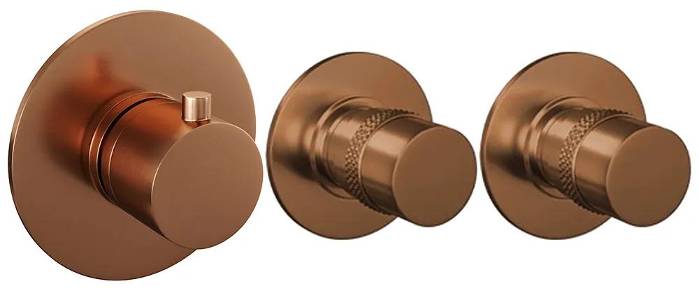 Inbouw Douchekraan Brauer Copper Edition Thermostatisch met 2 Stopkranen Koper