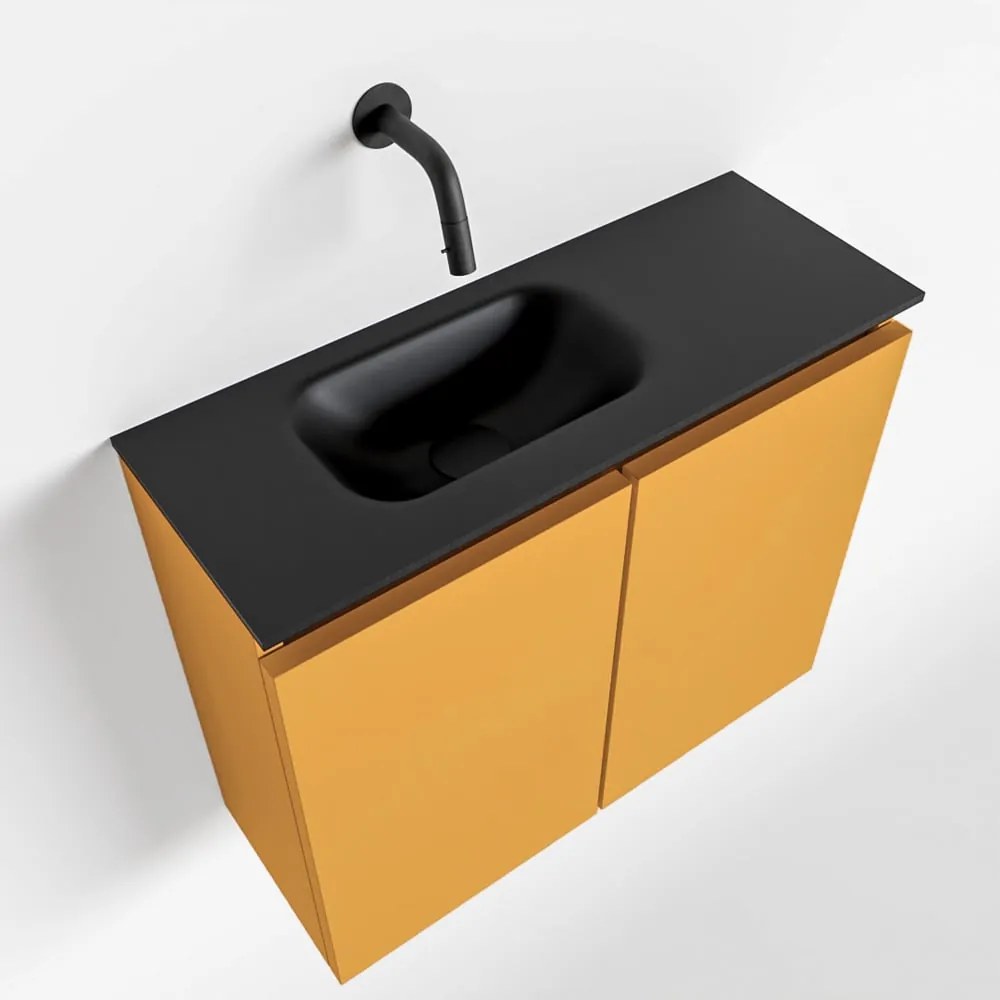 Mondiaz Ture 60cm toiletmeubel ocher met wastafel urban links geen kraangat