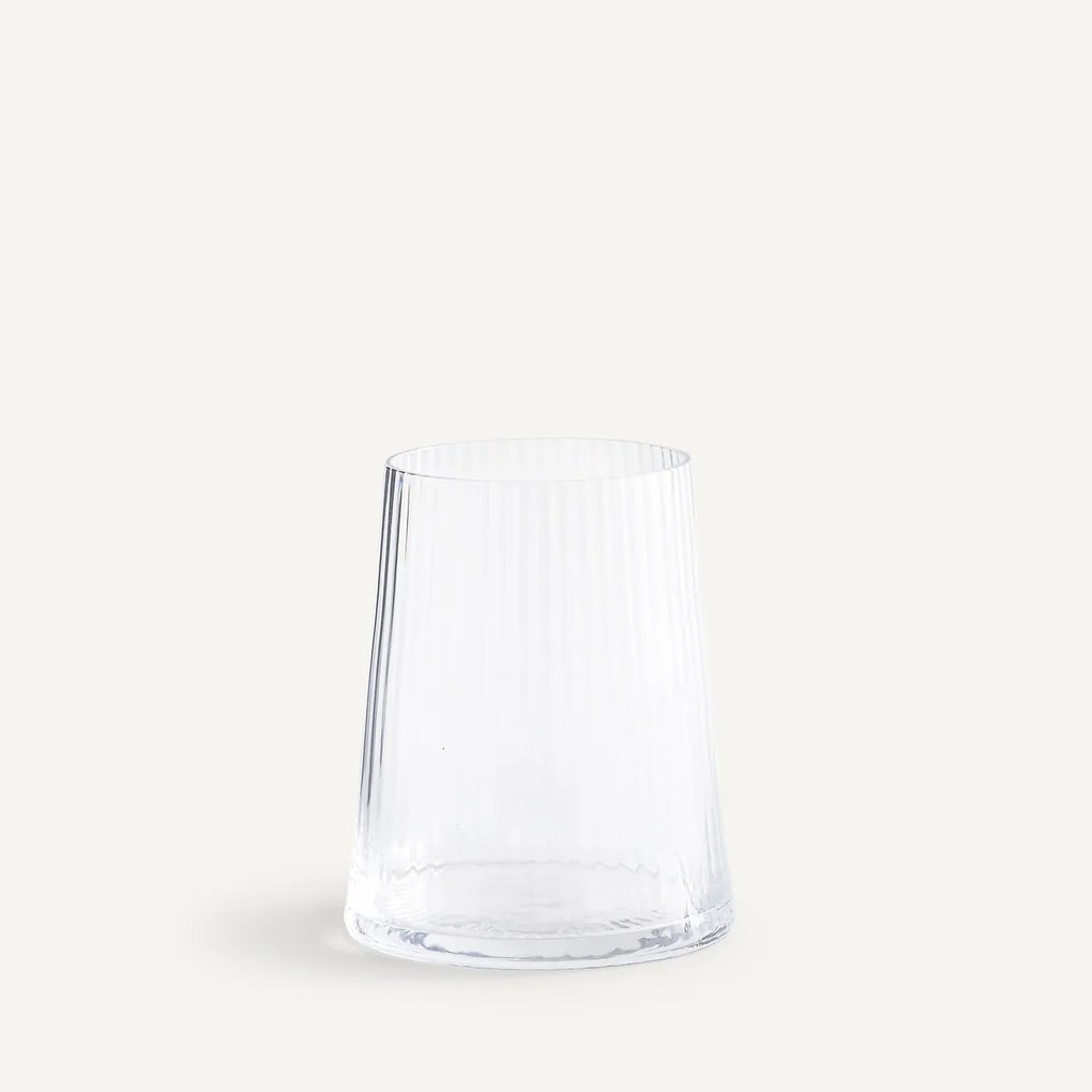 Set van 6 geribbelde waterglazen, Strivi