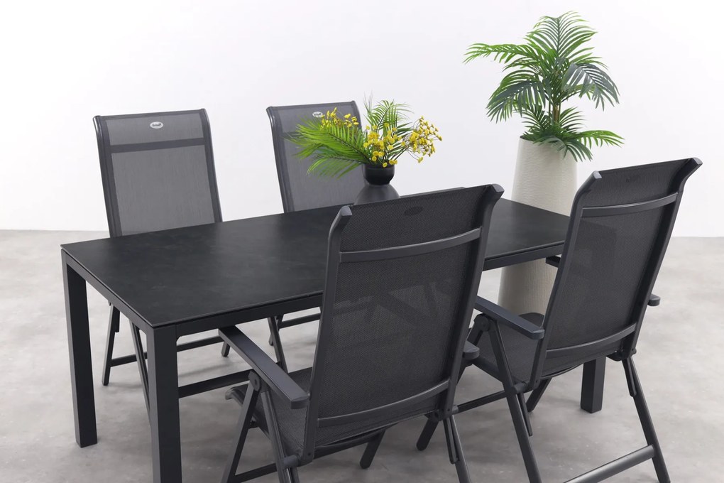 Hartman Milaan/Chaneo verstelbare tuinset - 180x90 cm. - 5-delig