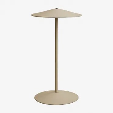Draadloze Led-tafellamp Voor Buiten Van Ijzer Emilein Tapioca Beige - Sklum
