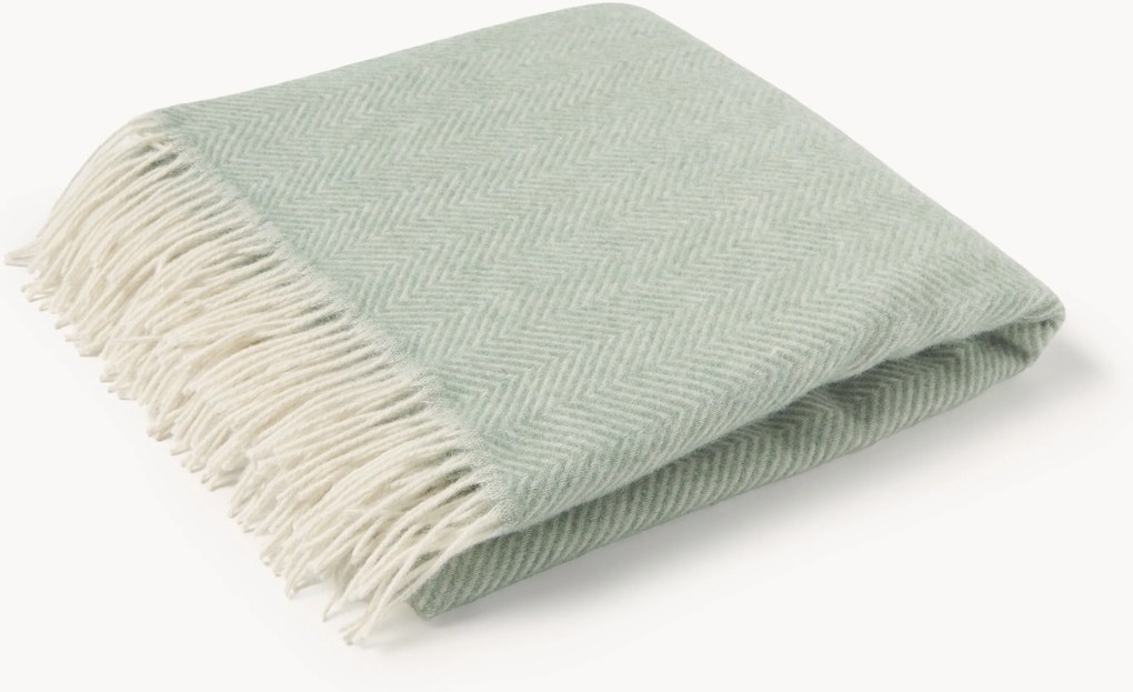 Wollen plaid Tyrol met zigzagpatroon