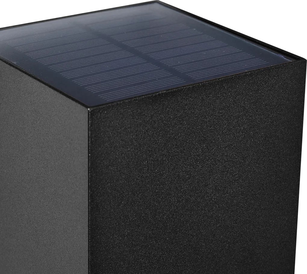 Buiten wandlamp zwart incl. LED IP65 met dimlicht en solar - Charlene