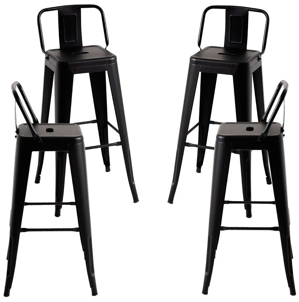 Set 4 Krukken Torix Rugleuning