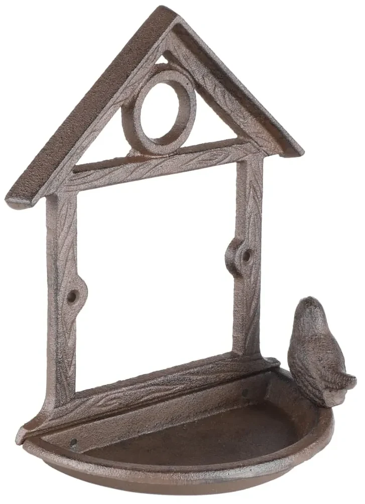 HI Vogelvoederhuisje hangend 18 cm bruin