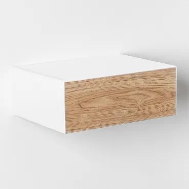 Pack Van 2 Zwevende Nachtkastjes Van Mdf Florens Natuurlijk & ↔︎ 40 Cm - Sklum