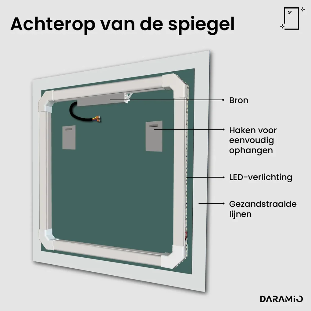 Atypische spiegel met LED-verlichting G3