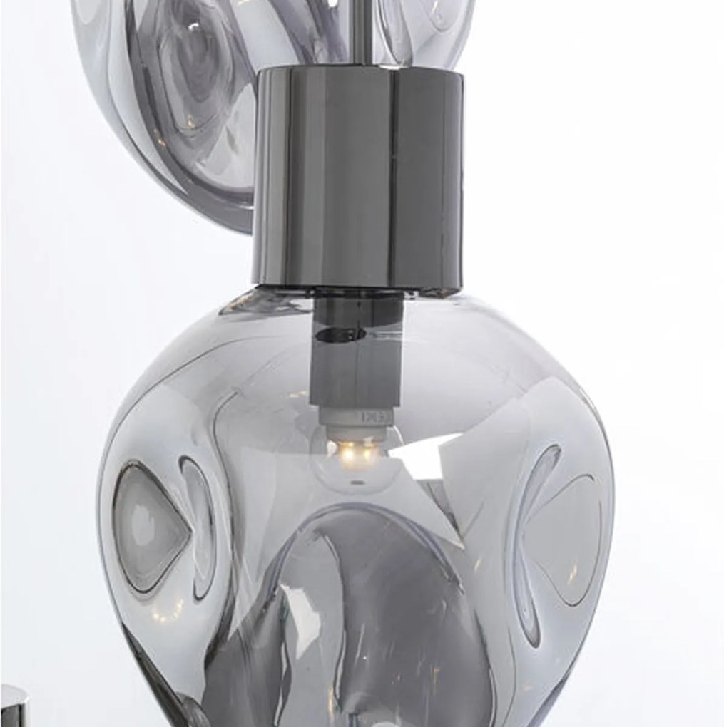 Hanglamp Traps Gedeukt Glas Zilver