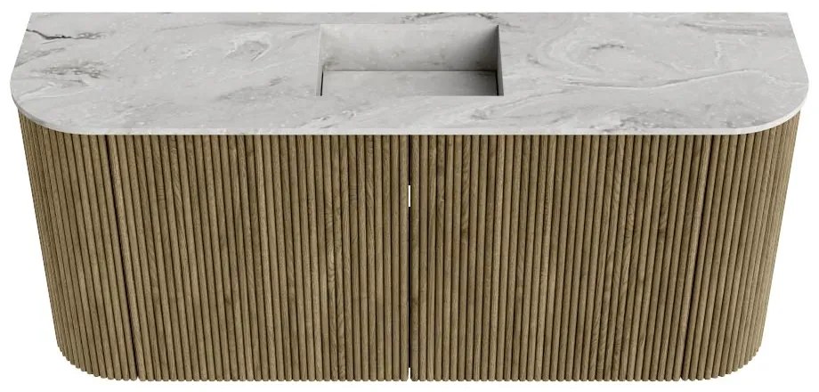 Mondiaz Joya DLux 95cm toiletmeubel ronding links/rechts dusk met wastafel faye midden zonder kraangat glace