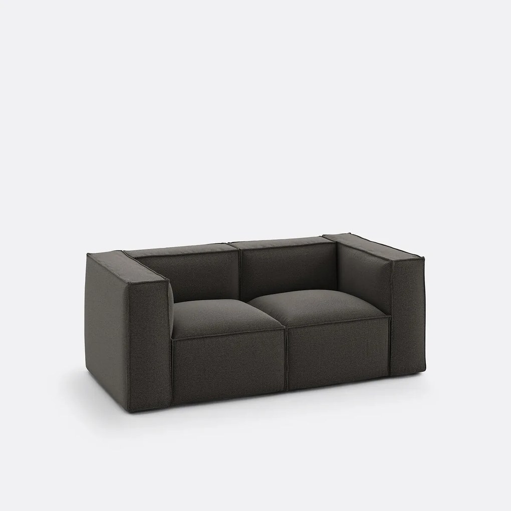 Modulaire bank 2-zit, gestructureerde stof, Seven