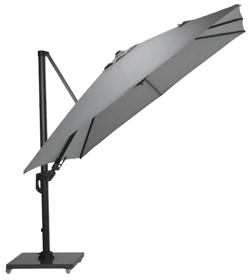 Garden Impressions Zweefparasol Hawaii Deluxe 300x300 - donker grijs - licht grijs