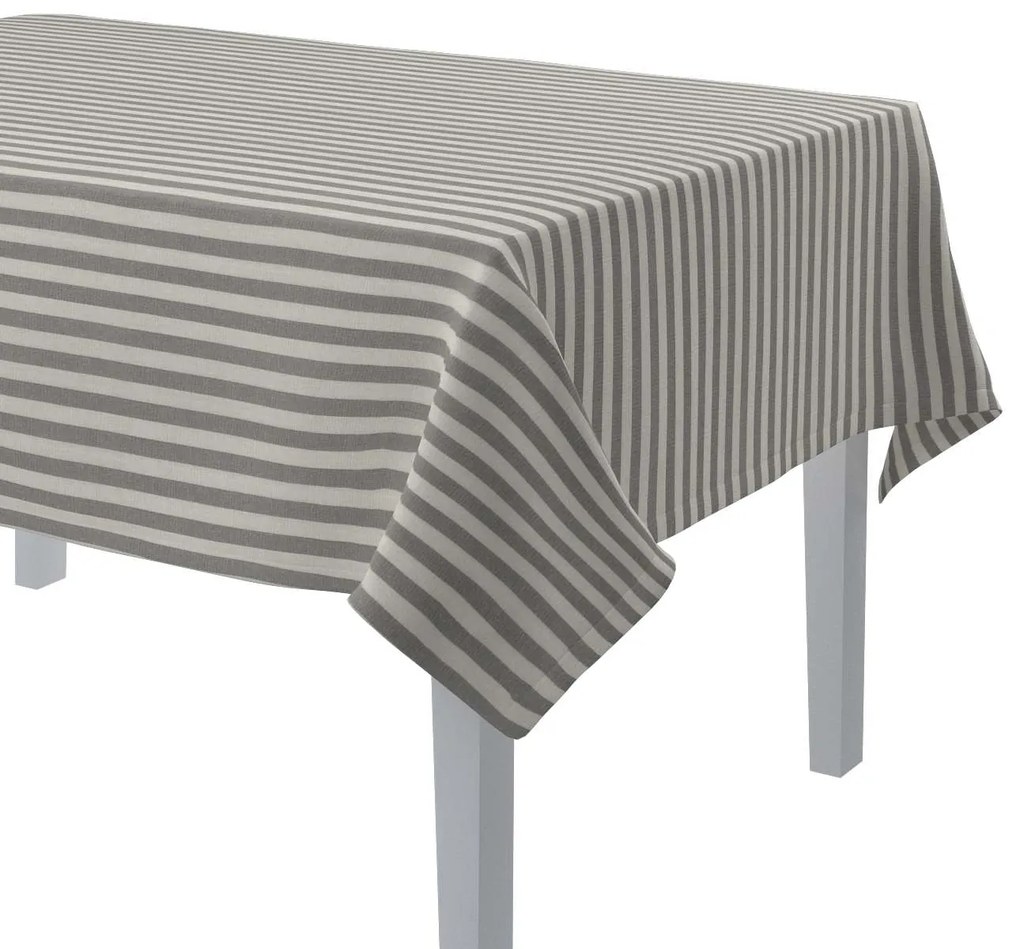 Dekoria Rechthoekig tafelkleed collectie Quadro grijs-ecru  130 × 180 cm