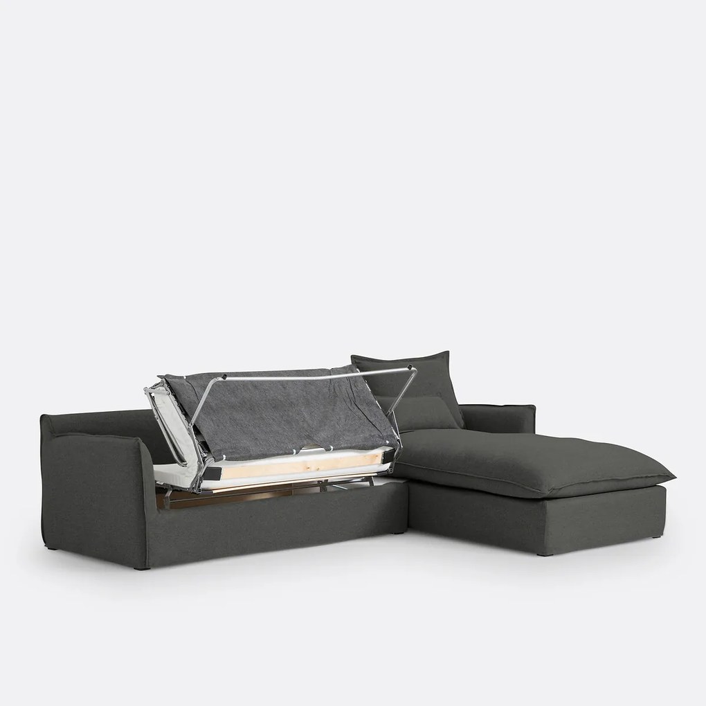 Hoekbank, omvormbaar, afneembare hoes, 4-zit, polyester, Odna
