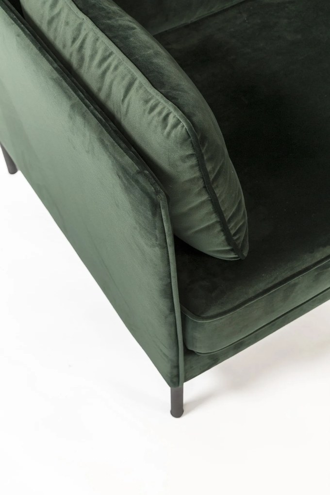 Dimehouse | Hoekbank Peppin 3-zits velvet zithoogte 46 cmzitdiepte 59 cmhoogte 85 cmdikte groen zitbanken velvet banken | NADUVI outlet