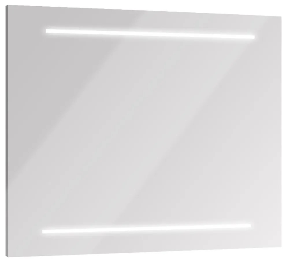 Badkamerspiegel met LED Verlichting Allibert Selfy 100x70x2,6 cm Mat Grijs Aluminium
