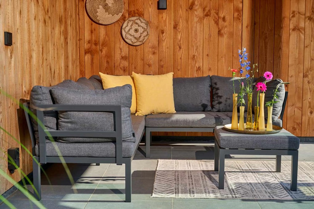 Loungeset tuin 4 personen Aluminium Grijs  Domani Furniture Otium