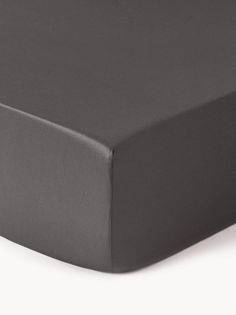 Katoensatijnen hoeslaken Premium