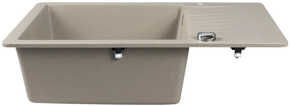 Sapho spoelbak 71x50cm met kraangat beige graniet