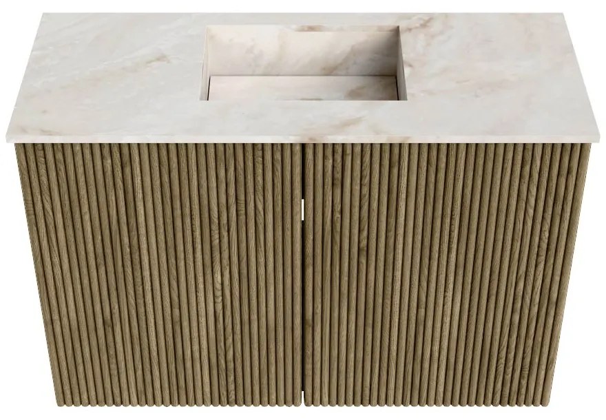 Mondiaz Joya DLux 60cm toiletmeubel dusk met wastafel faye midden zonder kraangat frappe