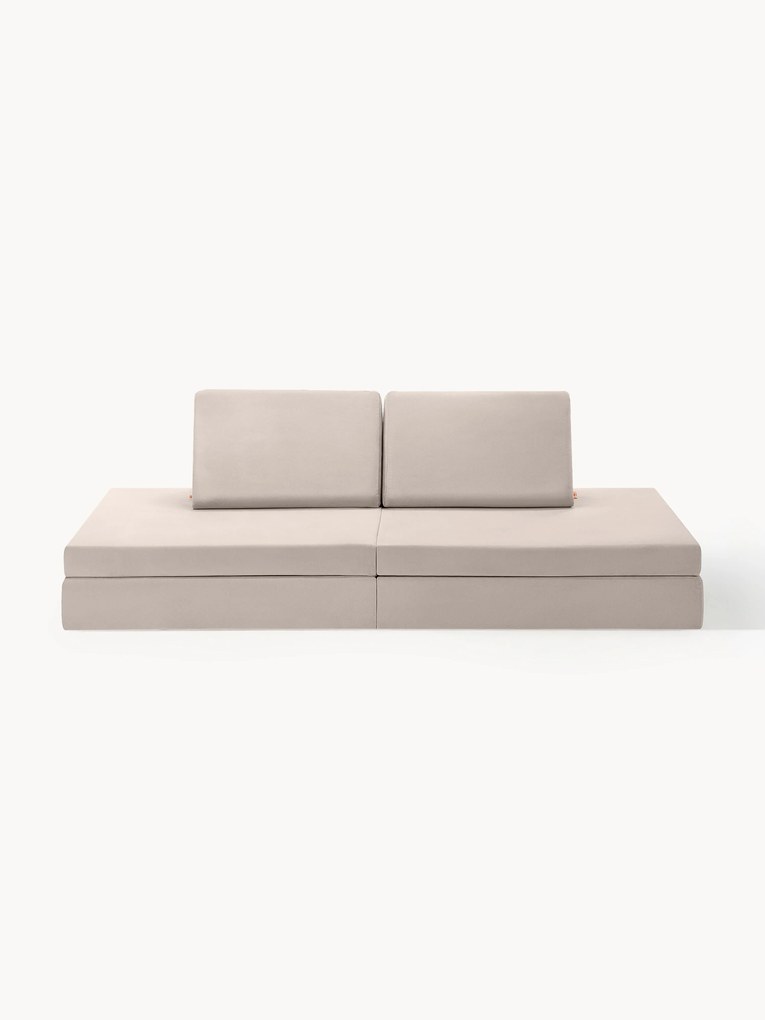 Handgemaakte modulaire fluwelen speelbank Mila