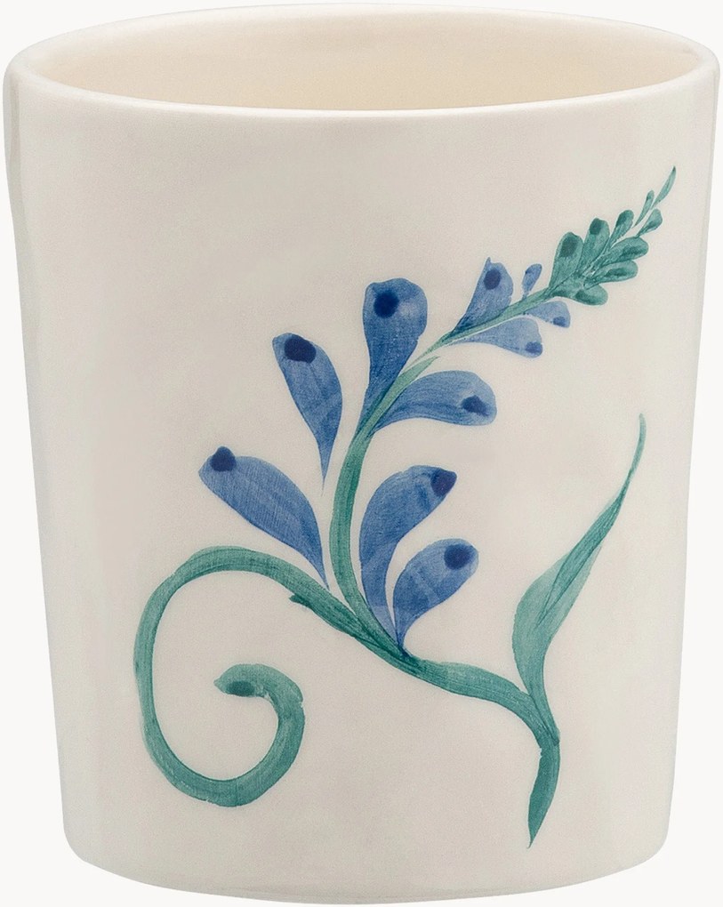 Handbeschilderde kopje Indigo Flora