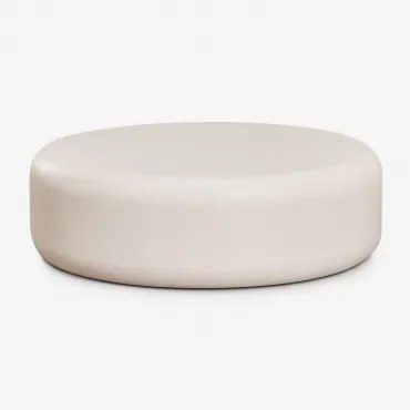 Ronde Tuintafel Ø100 Cm Van Cement Fonelas Tapioca Beige - Sklum