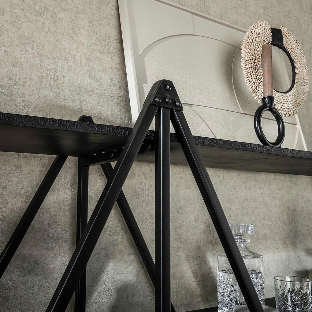 Grote Plankenkast Industrieel Metaal - 220x35x181cm.