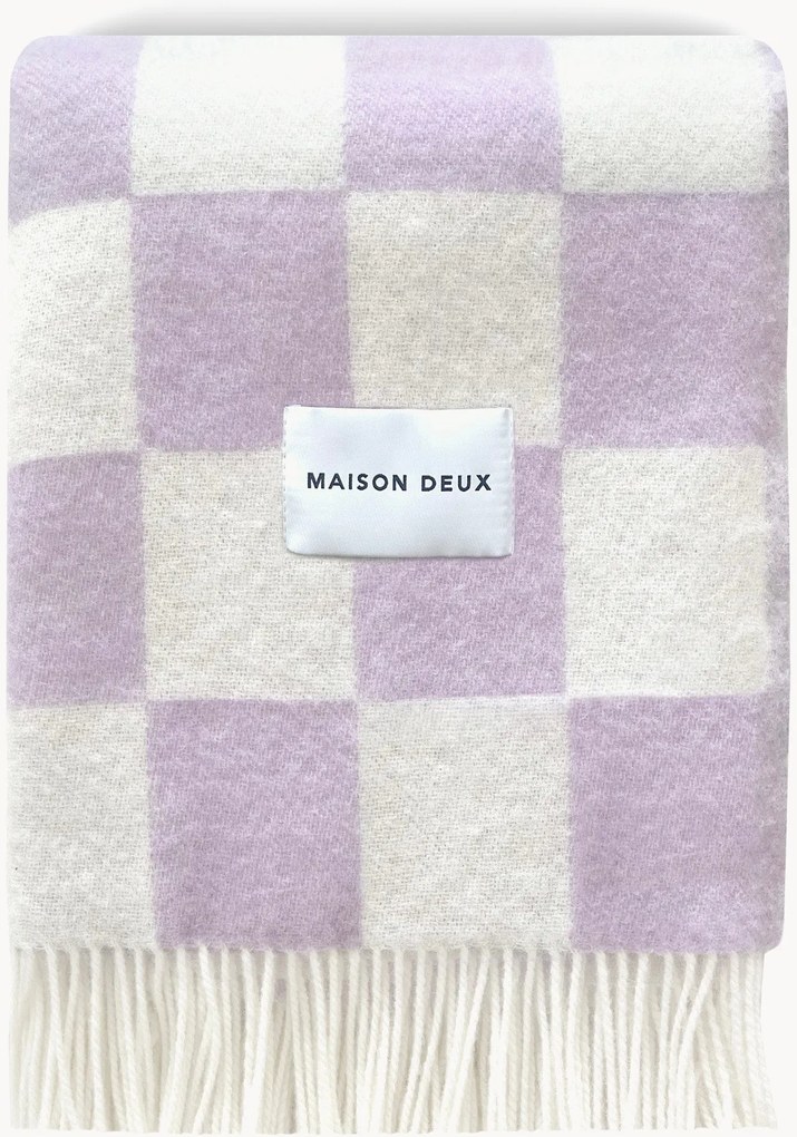 Wollen plaid Checkerboard met ruitjespatroon