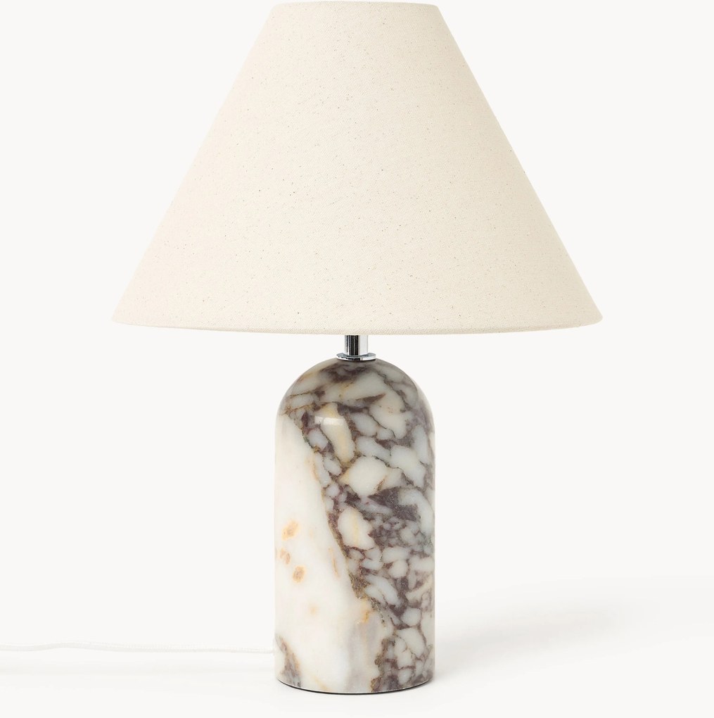Tafellamp Gia met Calacatta Viola marmeren voet