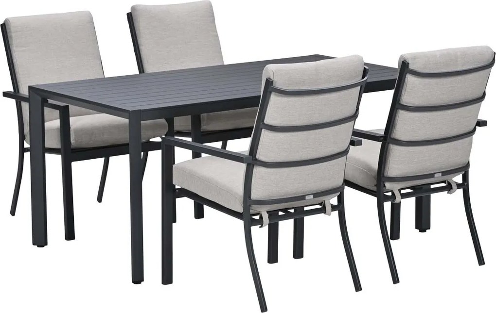 Garden Impressions Senja tuinset 5-delig sandstone - Kasper tuintafel 160x90 cm