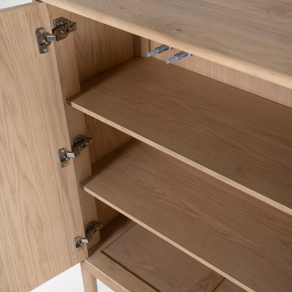 Vakkenkast Licht Eiken Hout - 90x40x180cm.