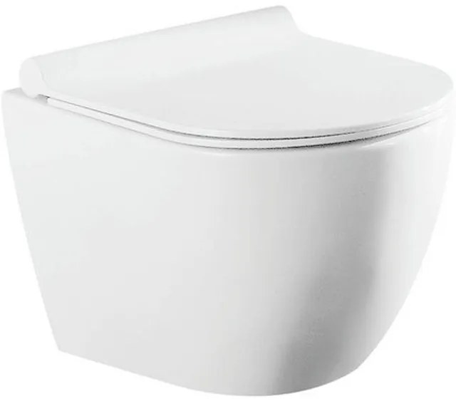 QeramiQ Salina Compact wandcloset - Spoelrandloos - 49cm - softclose zitting - wit 73173007