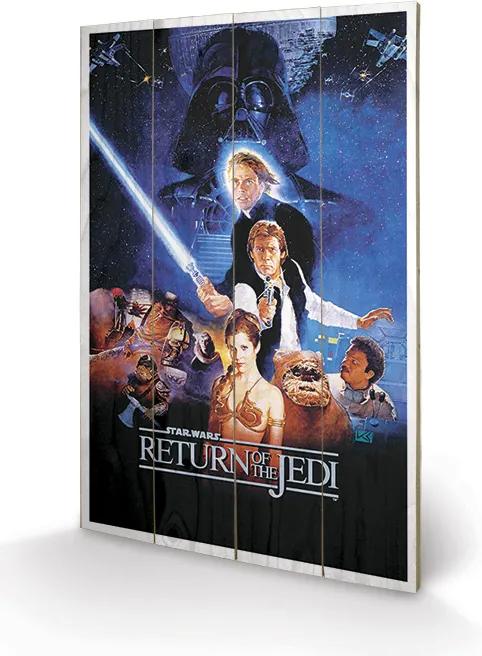Star Wars: Return Of The Jedi - One Sheet Schilderij op hout, (40 x 59 cm)