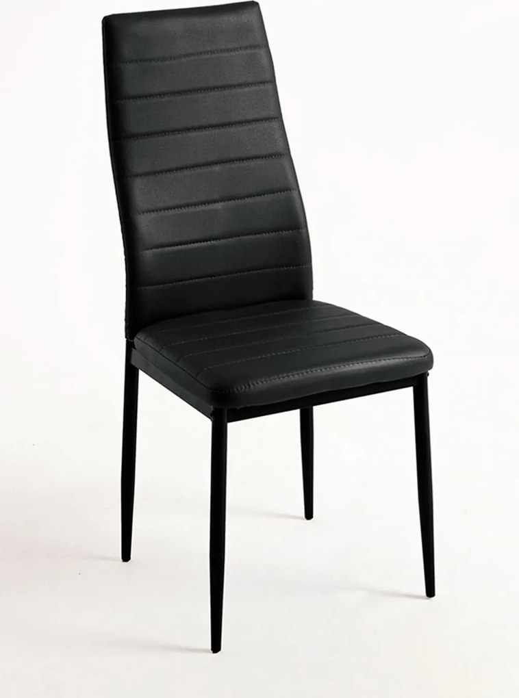 Set 4 Lauter Kunstlederen Stoelen