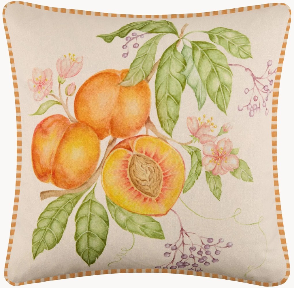 Outdoor kussen Peach Harvest met handbeschilderd motief